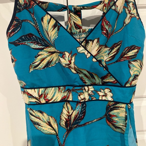 Blue Floral Midi Dress - Picture 6 of 6